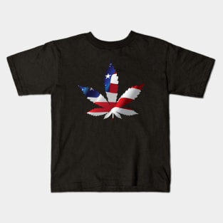 America Marijuana Leaf Kids T-Shirt